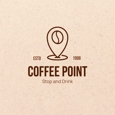 Szablon projektu Cafe Ad with Coffee Bean Logo
