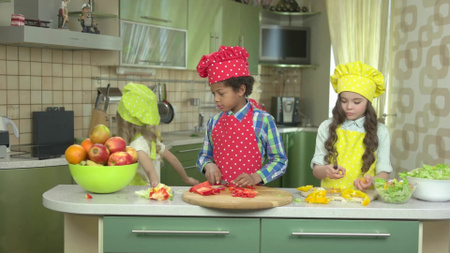 Canal de culinária vegana com crianças YouTube intro Modelo de Design