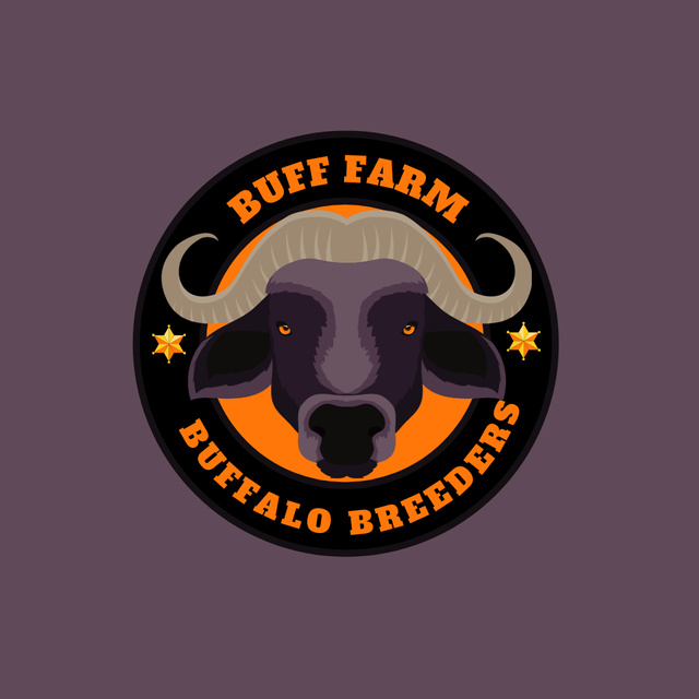 Services of Buffalo Breeders Animated Logo Šablona návrhu