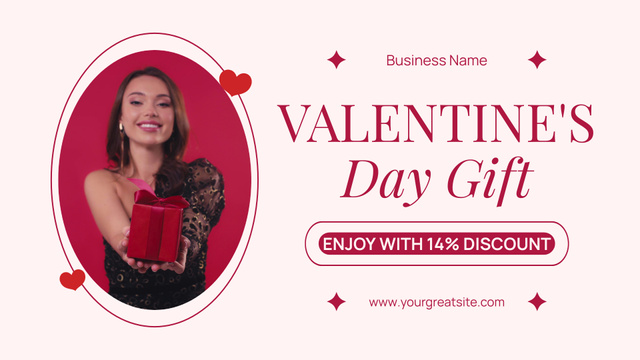 Designvorlage Awesome Valentine's Day Gift With Discount für Full HD video