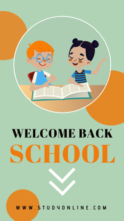 Back to School Announcement Instagram Video Story Design Template