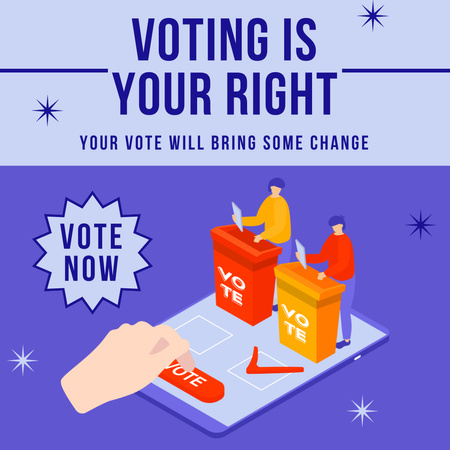 Ontwerpsjabloon van Instagram AD van Stemmen is uw recht