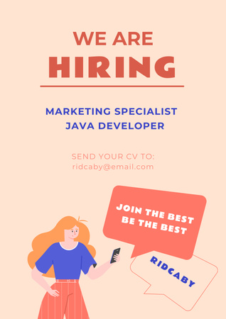 Poster hiring IT specialist Poster – шаблон для дизайну