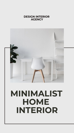 Ontwerpsjabloon van Mobile Presentation van Minimalistisch interieurproject voor thuis