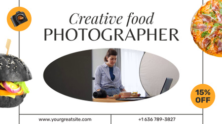 Template di design Stunning Food Photographer Service With Discount Promotion Full HD video