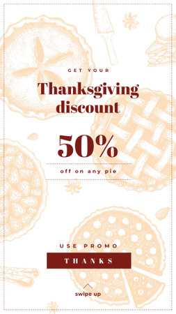 Thanksgiving Day Sale Offer Instagram Story tervezősablon