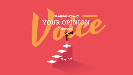 Equality Day Event Announcement FB event cover tervezősablon