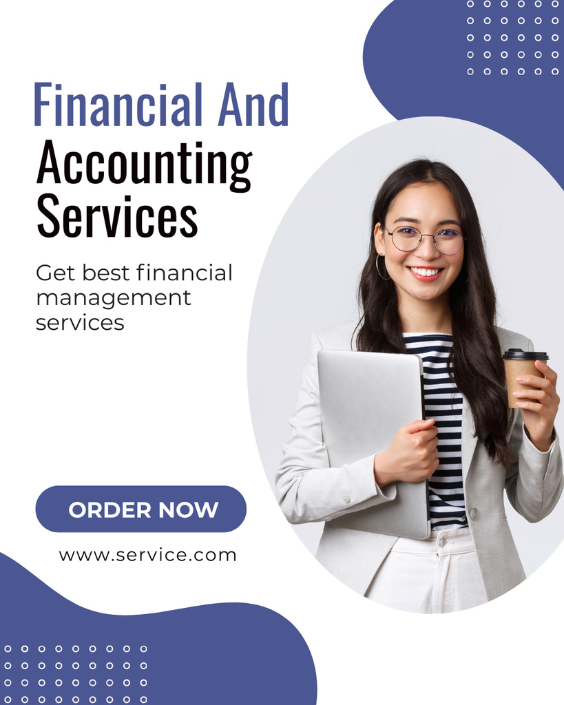 Financial and Accounting Services Offer Instagram Post Vertical Tasarım Şablonu