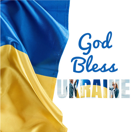 Modèle de visuel Blessings to Ukraine - Instagram