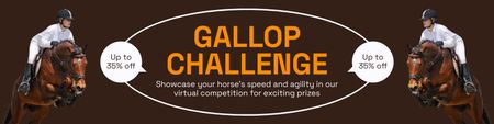 Incredible Discount on Gallop Competition Training Twitter Design Template
