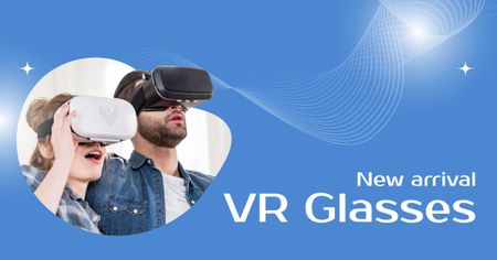 Ontwerpsjabloon van Facebook AD van Virtual Reality Glasses Sale Ad