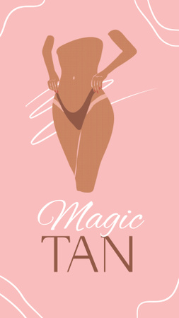 Tanning Lotion Ad Instagram Video Story Design Template