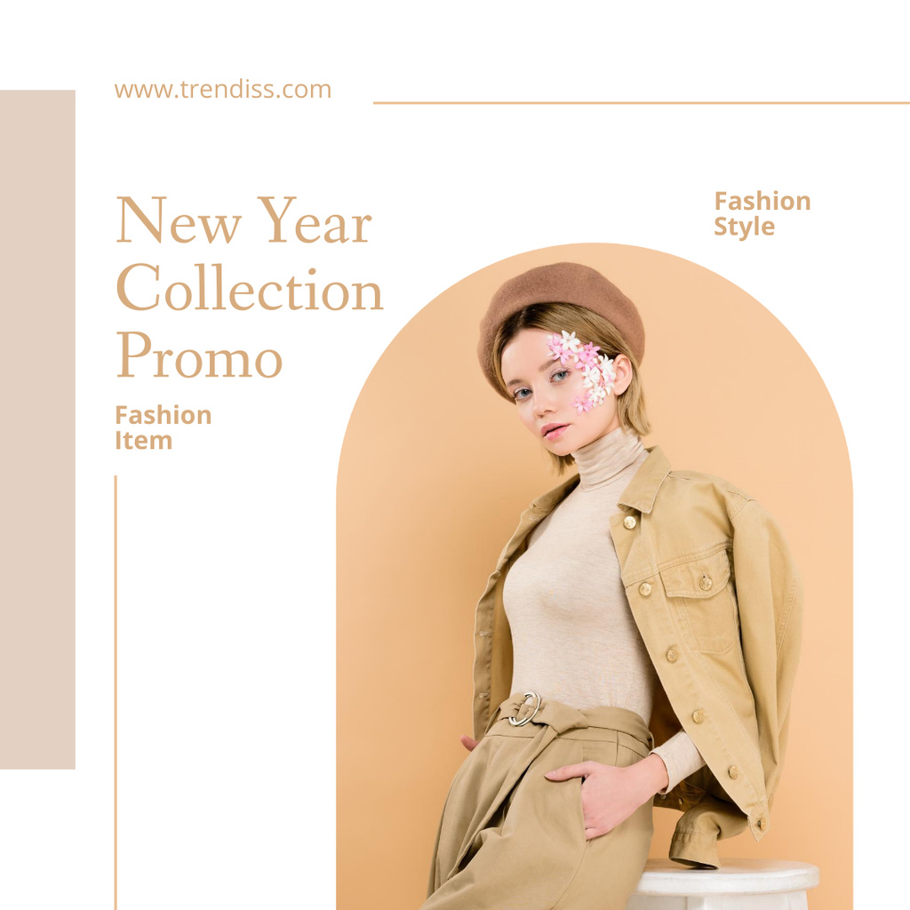 Promotion of New Collection of Fashion Items Instagram tervezősablon