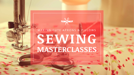 Plantilla de diseño de Sewing day Masterclasses Ad Youtube 