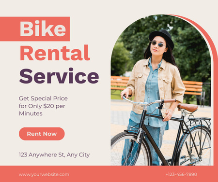 Platilla de diseño Bicycles for Rent for Special Price Facebook