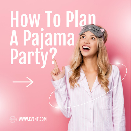 Pajama Party Invitation Instagram Tasarım Şablonu