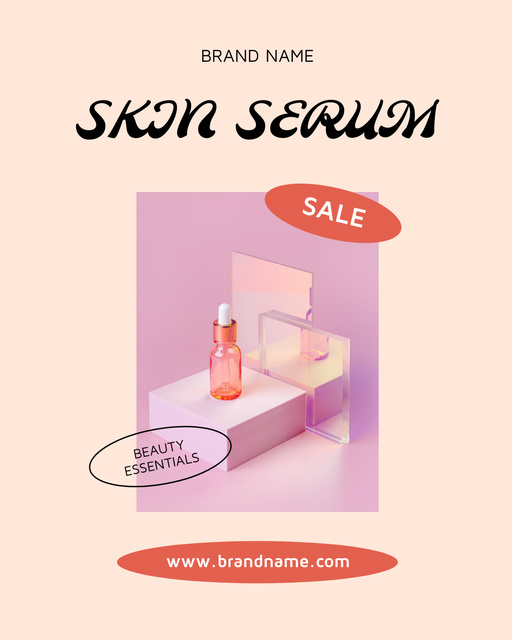Top-notch Skincare Ad with Serum Poster 16x20in Design Template