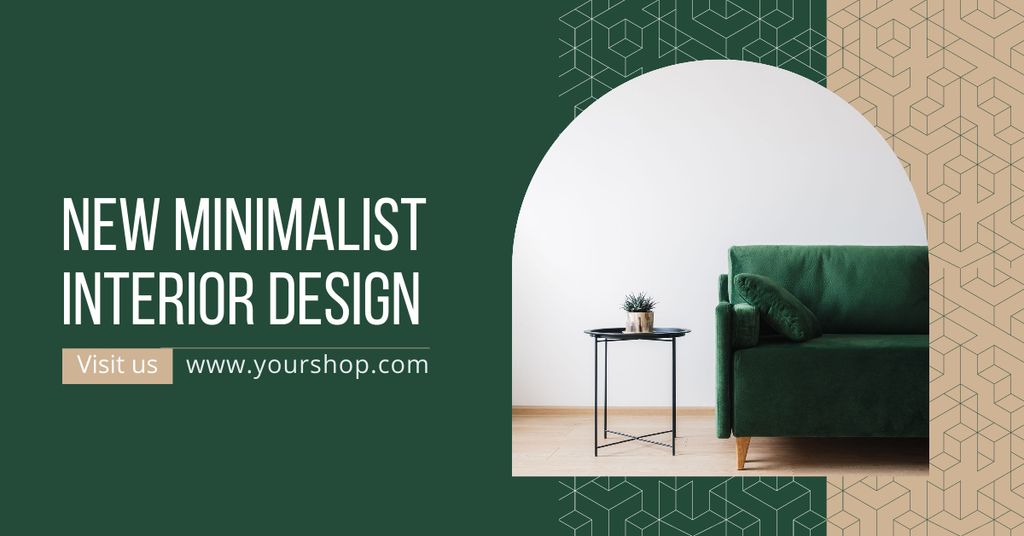 Szablon projektu Ad of New Minimalistic Interior Design Facebook AD