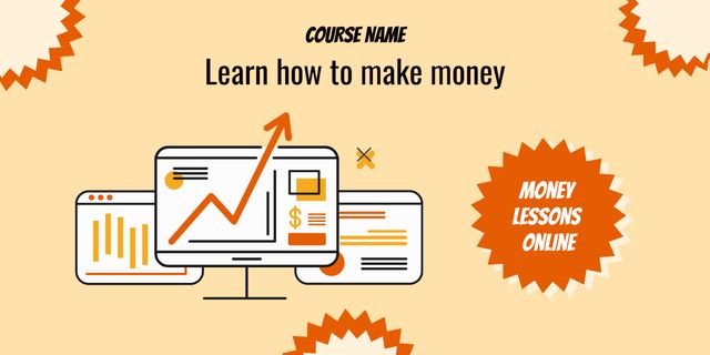 Money Lessons Online Image Design Template