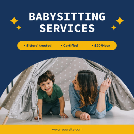 Template di design Advertisement for Babysitting Service Instagram
