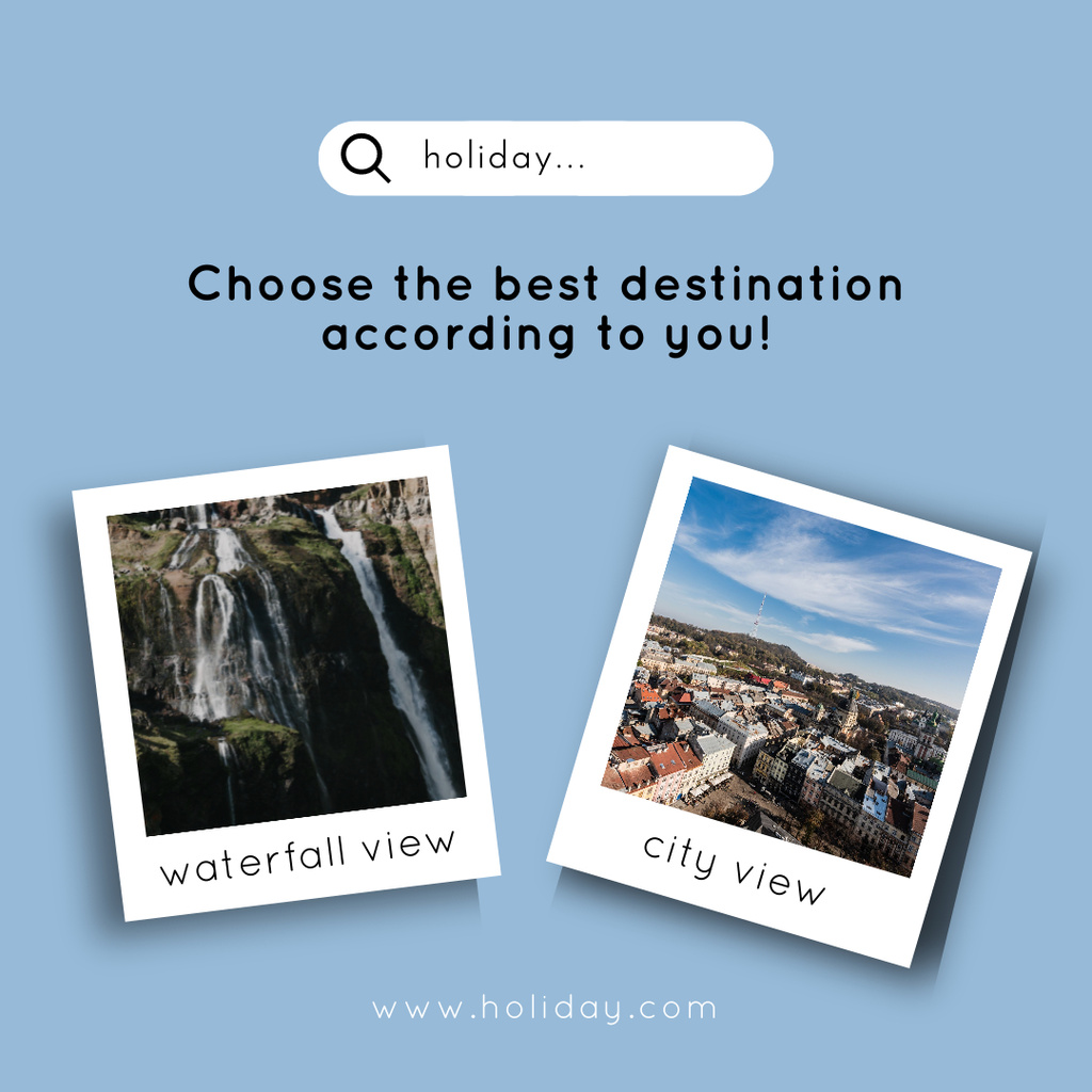 Choose Travel Destination Instagramデザインテンプレート