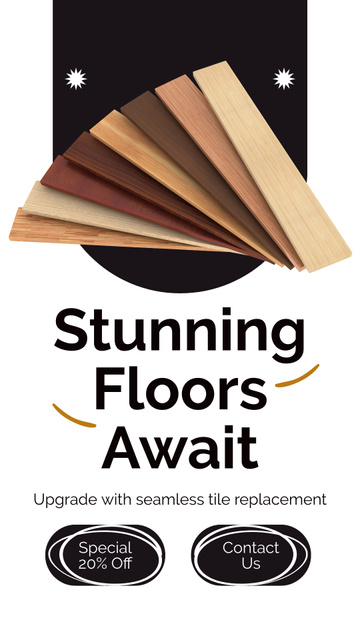 Stunning Flooring & Tiling Services Promo Instagram Story – шаблон для дизайну