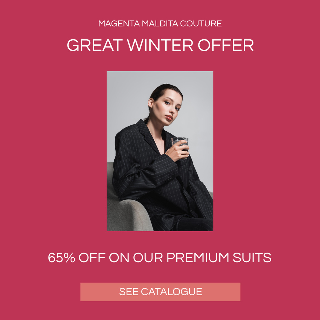 Designvorlage Winter Fashion Sale Offer für Instagram