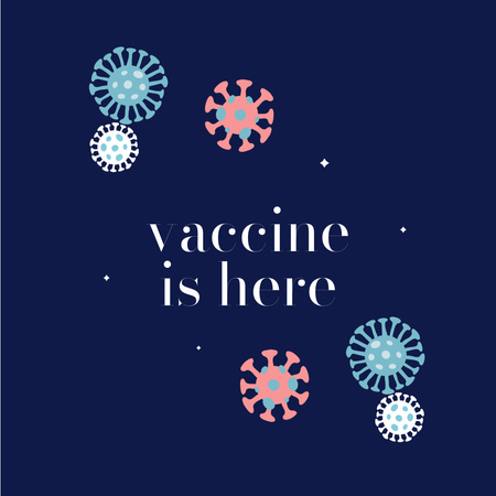 Virus Vaccination Motivation with Syringes and Medicines Animated Post Design Template