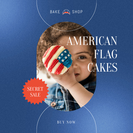 Template di design usa independence day dessert offerta Animated Post