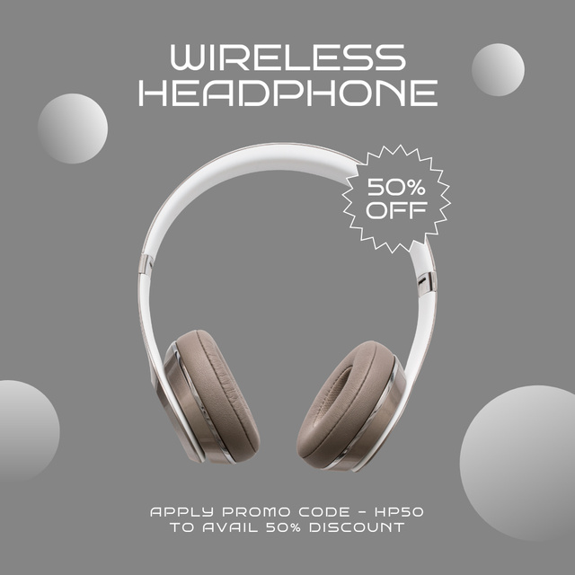 Special Discount on Wireless Headphones Instagram AD Tasarım Şablonu
