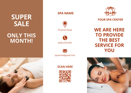 Spa and Wellness Center Services Brochure Design Template