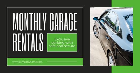 Ontwerpsjabloon van Facebook AD van Exclusieve parkeerplaats in garage huren