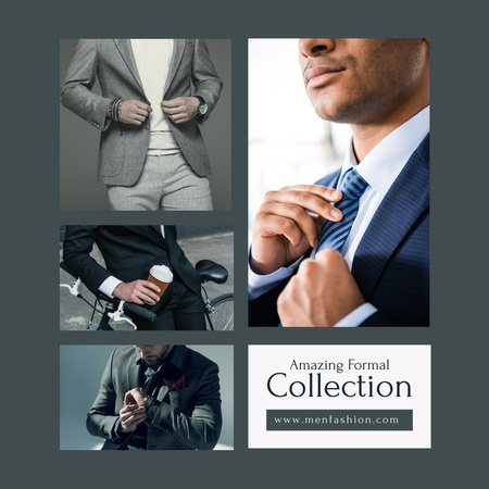 Amazing Formal Suits For Men Collection Instagram Design Template