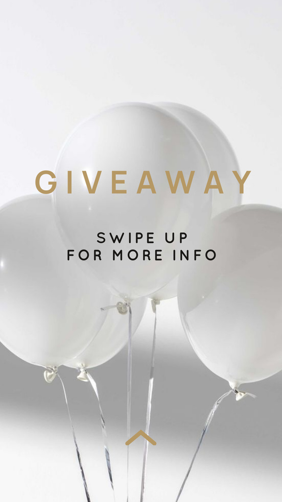 Template di design Balloons in White for Giveaway ad Instagram Story