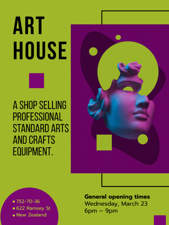 Arts and Crafts Equipment Offer Poster US Šablona návrhu