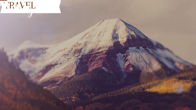 Mountains Tour Offer Scenic Landscape with Peak Full HD video Modelo de Design