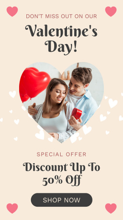 Special Offer for Couples on Valentine's Day Instagram Story Design Template