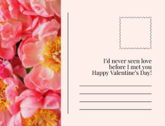 Valentine's Day Greeting with Tender Beautiful Flowers