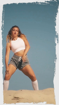Young Girl Twerking TikTok Video Design Template