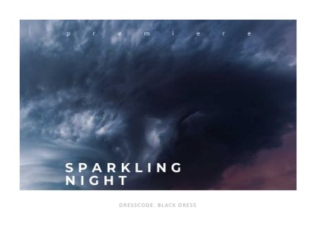 Designvorlage Sparkling night event Announcement für Card