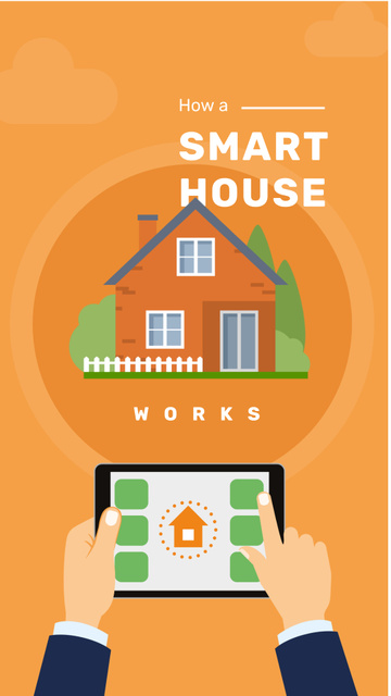 Plantilla de diseño de Smart home application on screen Instagram Story 