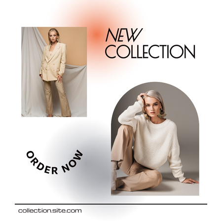 New Fashion Collection with Elegant Blonde Instagram Design Template