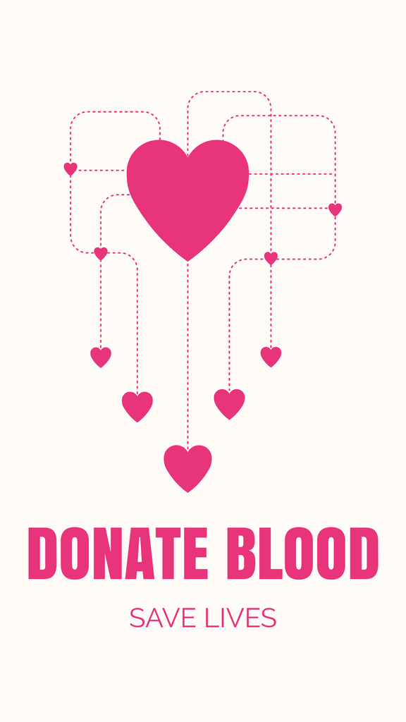 Blood Donation and Lives Saving Instagram Story Tasarım Şablonu