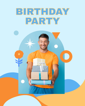 Birthday Party for a Friend Instagram Post Vertical Design Template