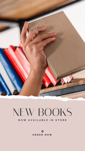 New Arrivals Books Instagram Story Modelo de Design