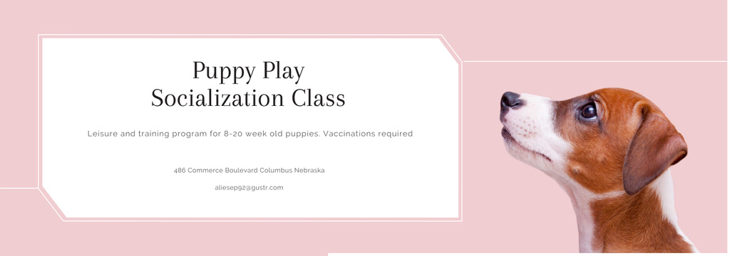 Puppy socialization class with Dog in pink Tumblr Modelo de Design