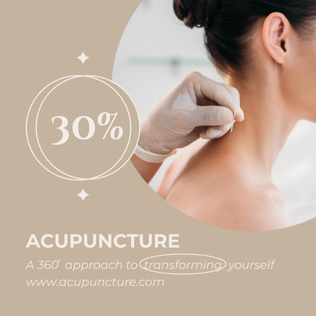 Acupuncture Procedure Discount Offer Instagram Šablona návrhu