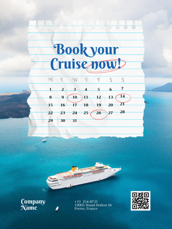 Platilla de diseño Cruise Trips Ad Poster 36x48in