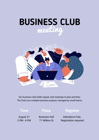 Business Club Meeting Announcement Flayer Design Template