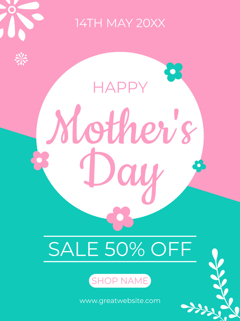 Special Sale on Mother's Day Holiday Poster USデザインテンプレート